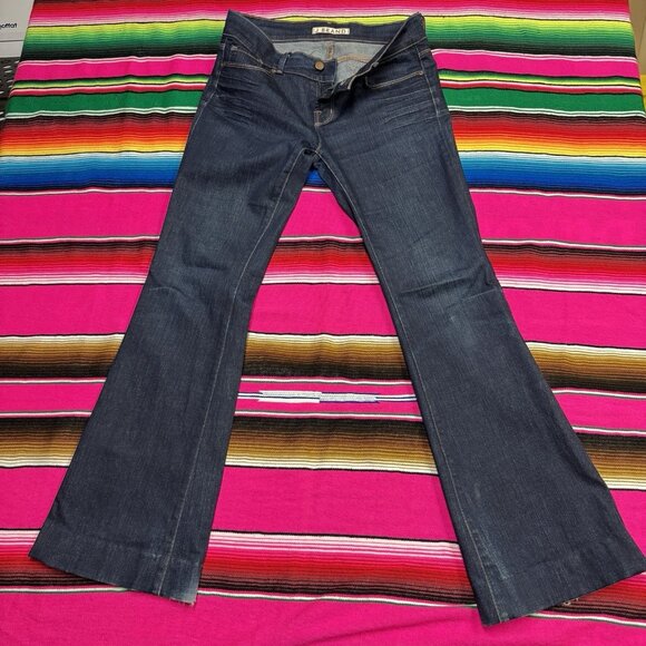 J Brand‎ Jeans Women's Size 30x35 Love Story Wide Flare Bell Bottom Blue 72201 - Picture 1 of 8